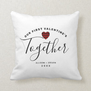 Coussin Premier monogramme cardiaque de Valentine's Togeth