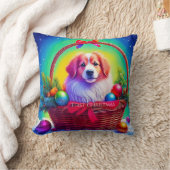 Coussin Premier Noël avec le chien le plus mignon dans un  (Couverture)
