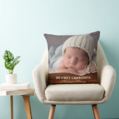 Coussin Premier Noël de bébé garçon Statistiques et photos (Chaise)