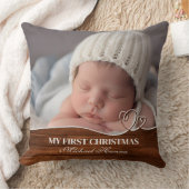 Coussin Premier Noël de bébé garçon Statistiques et photos (Couverture)