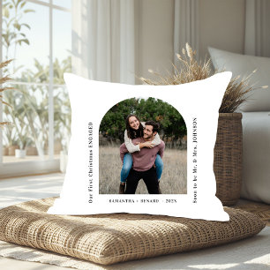 Coussin Premier Noël des fiancés Arche de photo