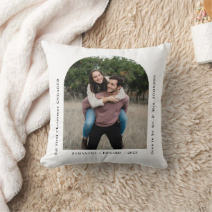 Coussin Premier Noël des fiancés Arche de photo