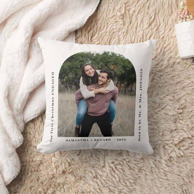 Coussin Premier Noël des fiancés Arche de photo (Couverture)
