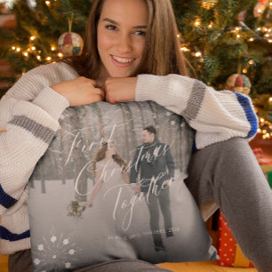 Coussin Premier Noël élégant en tant que M. et Mme photo