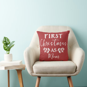 Coussin Premier Noël en famille de Noël maman