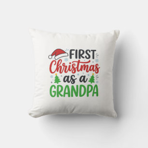 Coussin Premier Noël Grand-père Chapeau de Père Noël