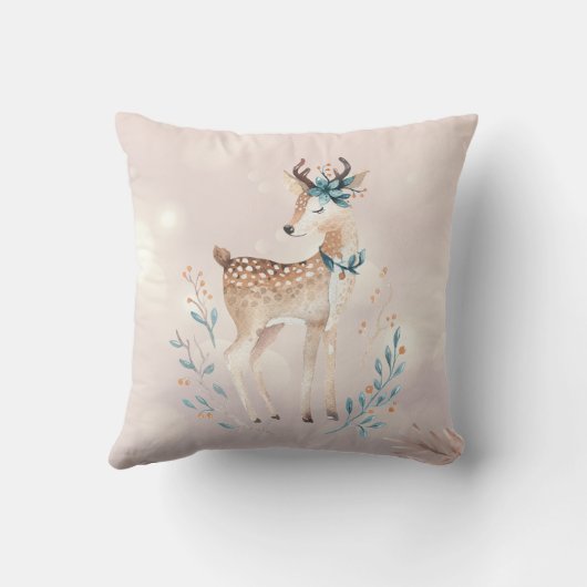 Coussin Premier Noël, Vacances aux Cerfs (Verso)
