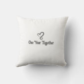 Coussin Première année d'anniversaire de mariage (Verso)