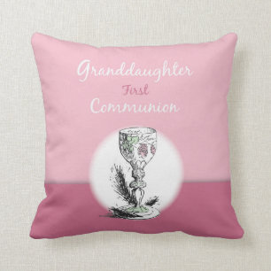 Coussin Première communion de la petite-fille Rose, Calice