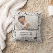 Coussin Première Fête des Mères Bleu Photo botanique (Couverture)