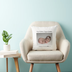 Coussin Première Fête des mères Nouveau bébé grand-mère Ph