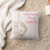 Coussin Première fille lapin de Pâques sur le coupage de f (Couverture)