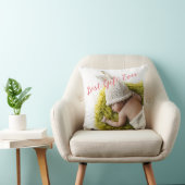 Coussin Première photo de Noël de Rustic Baby (Chaise)