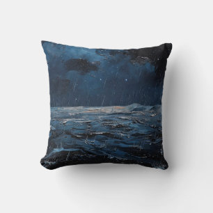 Coussin "Première pluie sur Terre" Peinture à l'huile #8