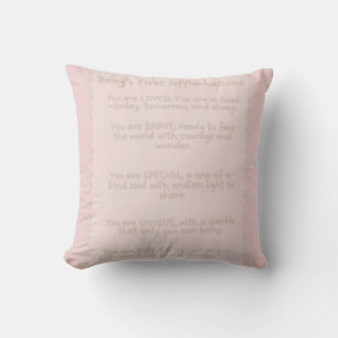 Coussin Premières affiliations de bébé Paroi de pépinièr