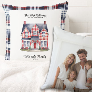 Coussin Premières fêtes Nouveau Accueil Rustique Lux Plaid