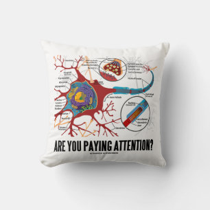 Coussin Prends-Tu Attention ? Humour Synapse du neurone