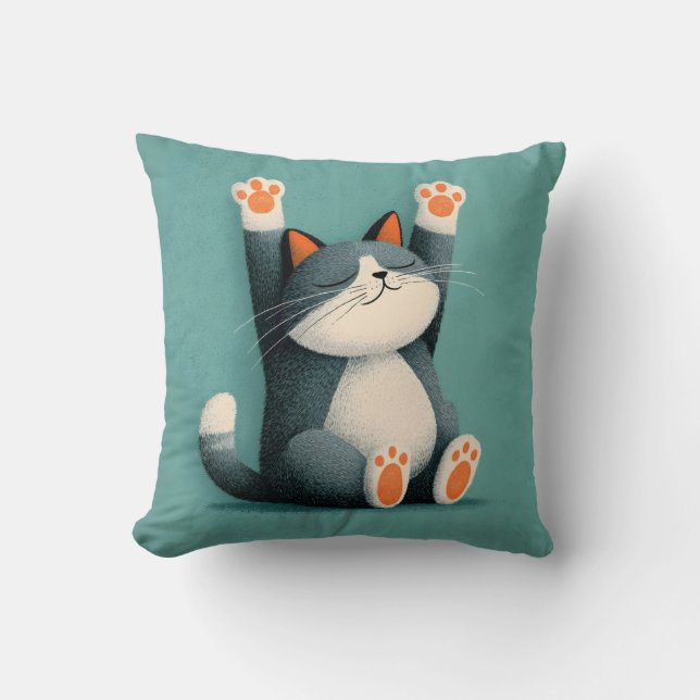 Coussin Preneur de sieste professionnel Chat drôle endormi (Recto)