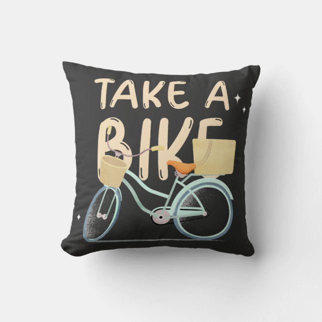 Coussin Prenez Un Vélo (Recto)