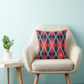 Coussin Préparatifs Daisy Argyle – Monogramme Rouge Blanc (Chaise)