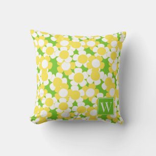 Coussin Préparation Fleur de Daisy - Monogramme Jaune et C