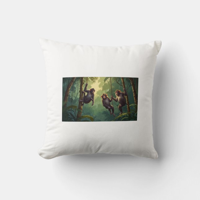 Coussin Préparez-vous pour des affaires de singes ! Coussi (Recto)