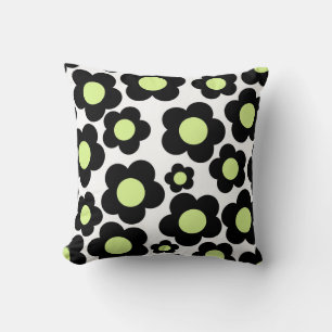 Coussin Preppy Black Neon vert Hippie Motif