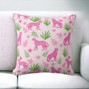 Coussin Preppy Pink Cheetah