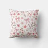 Coussin Preppy Rose Bow et Fleurs (Verso)