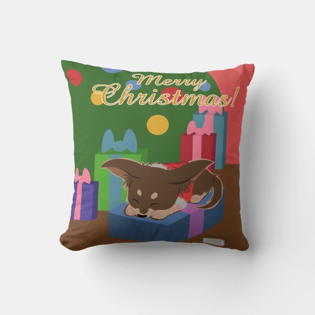 Coussin Présence de chiot (Recto)