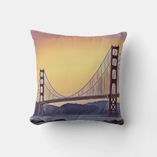 Coussin Présentation artistique du pont du Golden Gate