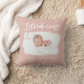 Coussin Présentation d'une photo de naissance minimale élé (Couverture)