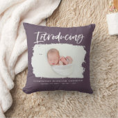 Coussin Présentation d'une photo de naissance minimale élé (Couverture)