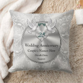 Coussin Présentation personnalisée du 25e anniversaire du  (Couverture)