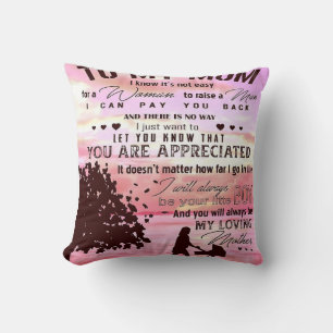 Coussin Présentation spéciale pour maman Lettre à ma