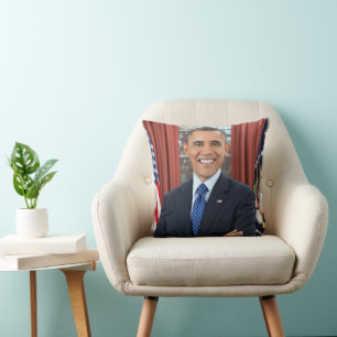Coussin Président Barack Obama 2ème mandat Portrait offici