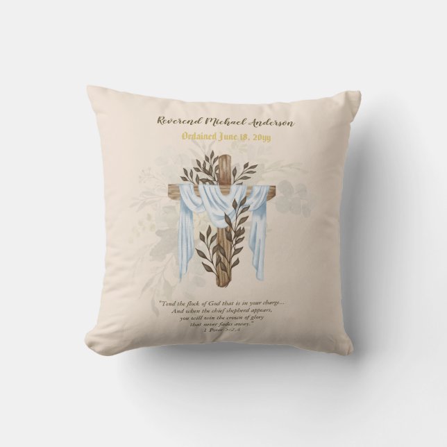 Coussin Prêtre nouvellement ordonné Pasteur Deacon Ministr (Recto)