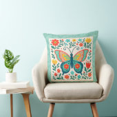 Coussin Pretty Folk Art Butterfly  (Chaise)