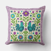 Coussin Pretty Folk Art Cockerel   (Recto)
