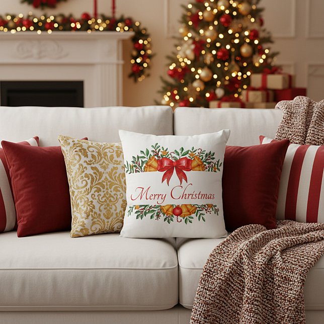 Coussin Pretty holiday banner custom (Créateur téléchargé)