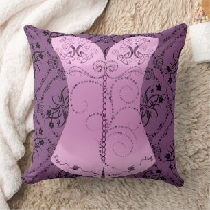 Coussin Pretty Pretty Rose Throw Corset Girly Time 20x20"