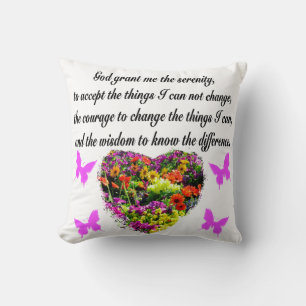 COUSSIN PRETTY PURPLE FLOWER SERENITER PHOTO DE PRIÈRE