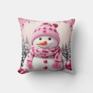 Coussin Pretty Rose Xmas Snowman