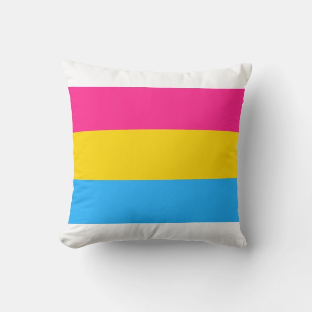 Coussin Pride transexuelle (drapeau panaché) (Recto)