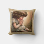 Coussin Prier Petite fille Angel Radiant Halo Lumière (Recto)