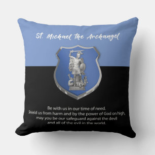 Coussin Prière à l'Archange Saint Michel en pensant à vous