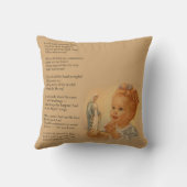 Coussin Prière bénie par fille religieuse vintage de (Verso)