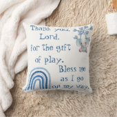 Coussin Prière chrétienne pour enfants Bleu | (Couverture)