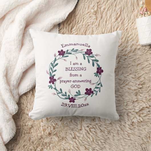 Coussin PRIÈRE DE BÉNÉDICTION RÉPONDANT À DIEU | Couronne (Couverture)