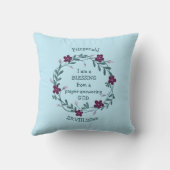 Coussin PRIÈRE DE BÉNÉDICTION RÉPONDANT À DIEU | Floral Ba (Verso)